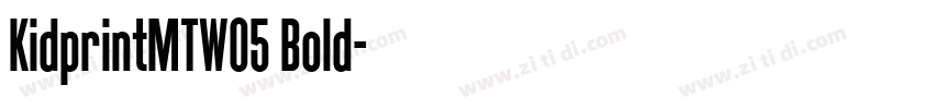 KidprintMTW05 Bold字体转换